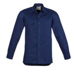 Mens Lightweight Tradie Long Sleeve Shirt Blue