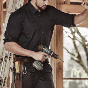 Mens Rugged Cooling Long Sleeve Shirt Black