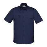 Mens Rugged Cooling Short Sleeve Shirt Navy