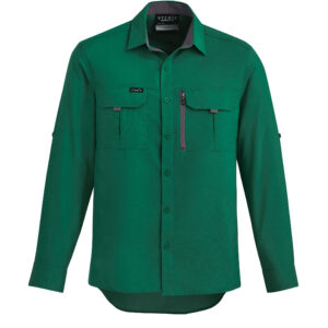 Mens Outdoor Long Sleeve Shirt Green