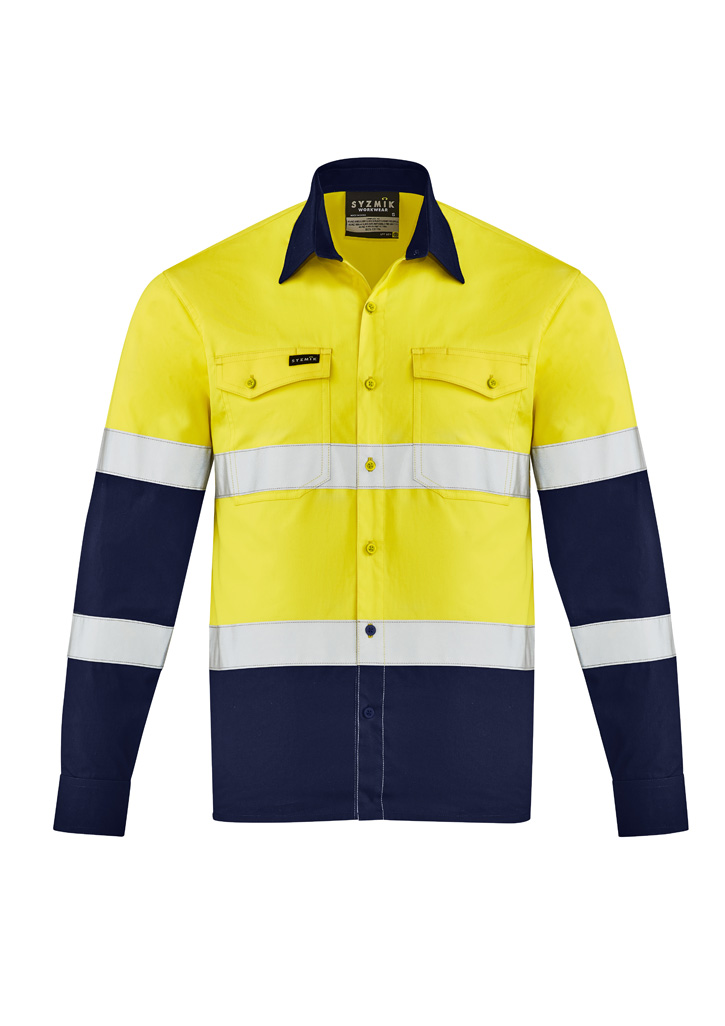 Mens Lightweight Bio Motion Long SleeveShirt Yellow/Navy Mens Lightweight Bio Motion Long SleeveShirt Yellow/Navy