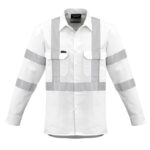 Mens Bio Motion X Back Taped Long Sleeve Shirt White