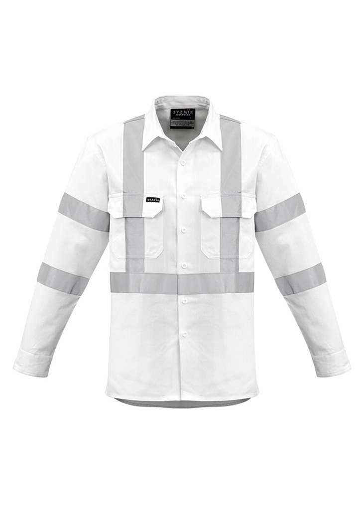 Mens Bio Motion X Back Taped Long Sleeve Shirt White Mens Bio Motion X Back Taped Long Sleeve Shirt White