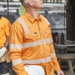 Mens VIC Rail Shirt - Segmented Tape Vic Rail Orange