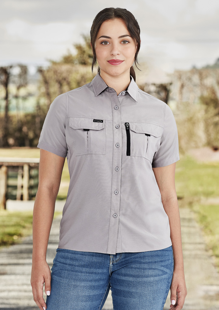 Womens Outdoor Short Sleeve Shirt Stone